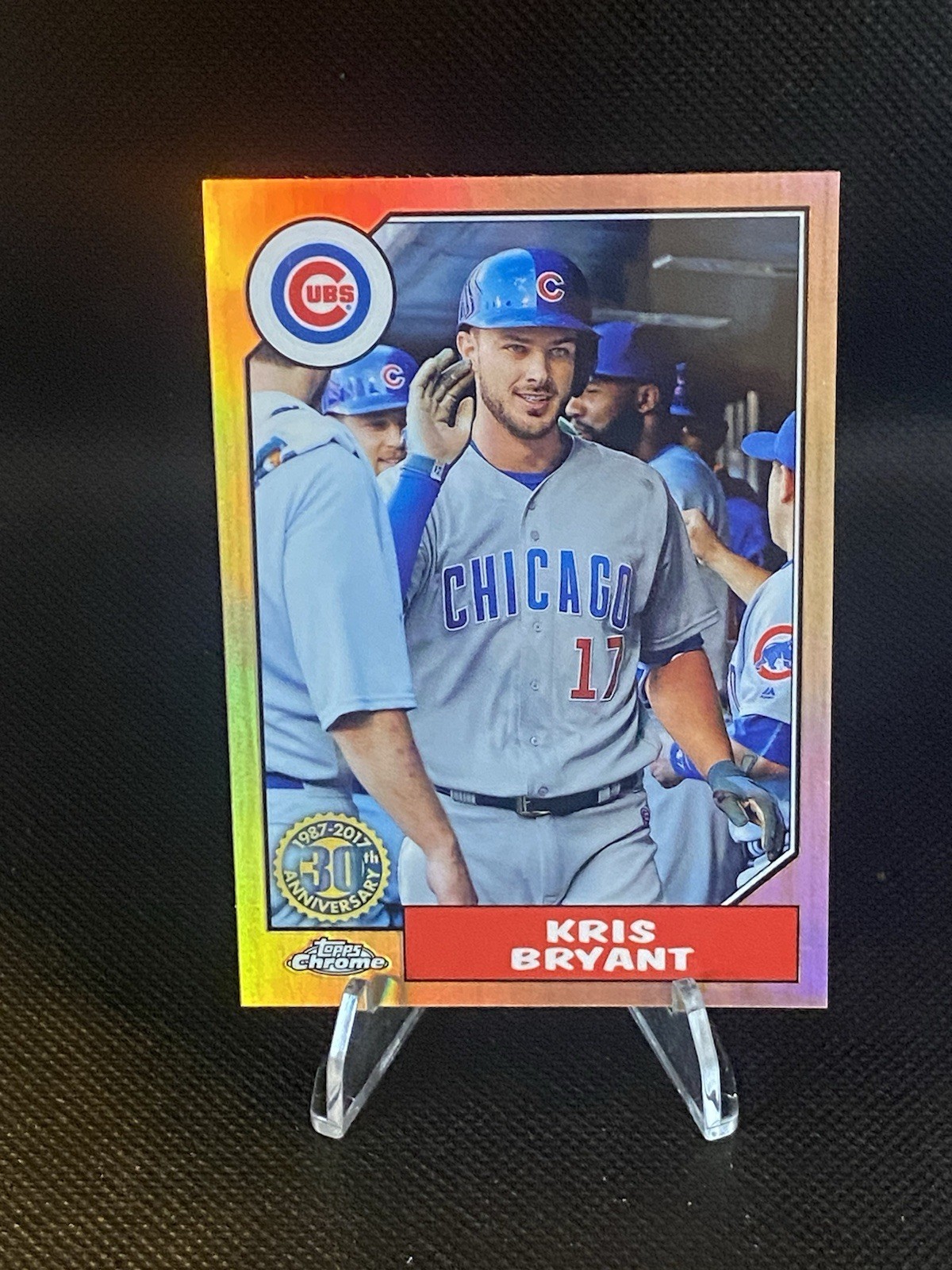 2017 Topps Chrome ’87 Chicago Cubs Refractor Insert 87T-1 Kris Bryant