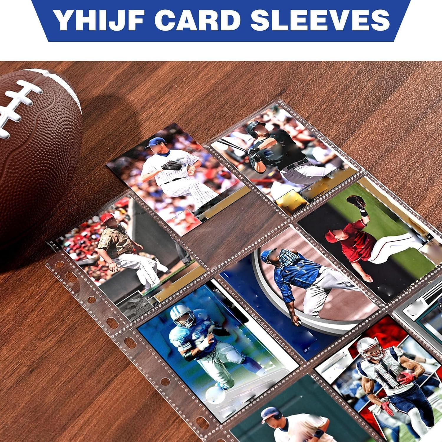 50 Pack 9 Pocket Card Sleeves Binder Sheets, Holds 900 Cards, Trading Card