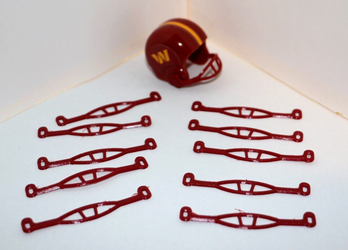 x10 Burgundy Facemasks Old Style Football Gumball Helmets OPI QB Miniature Mini