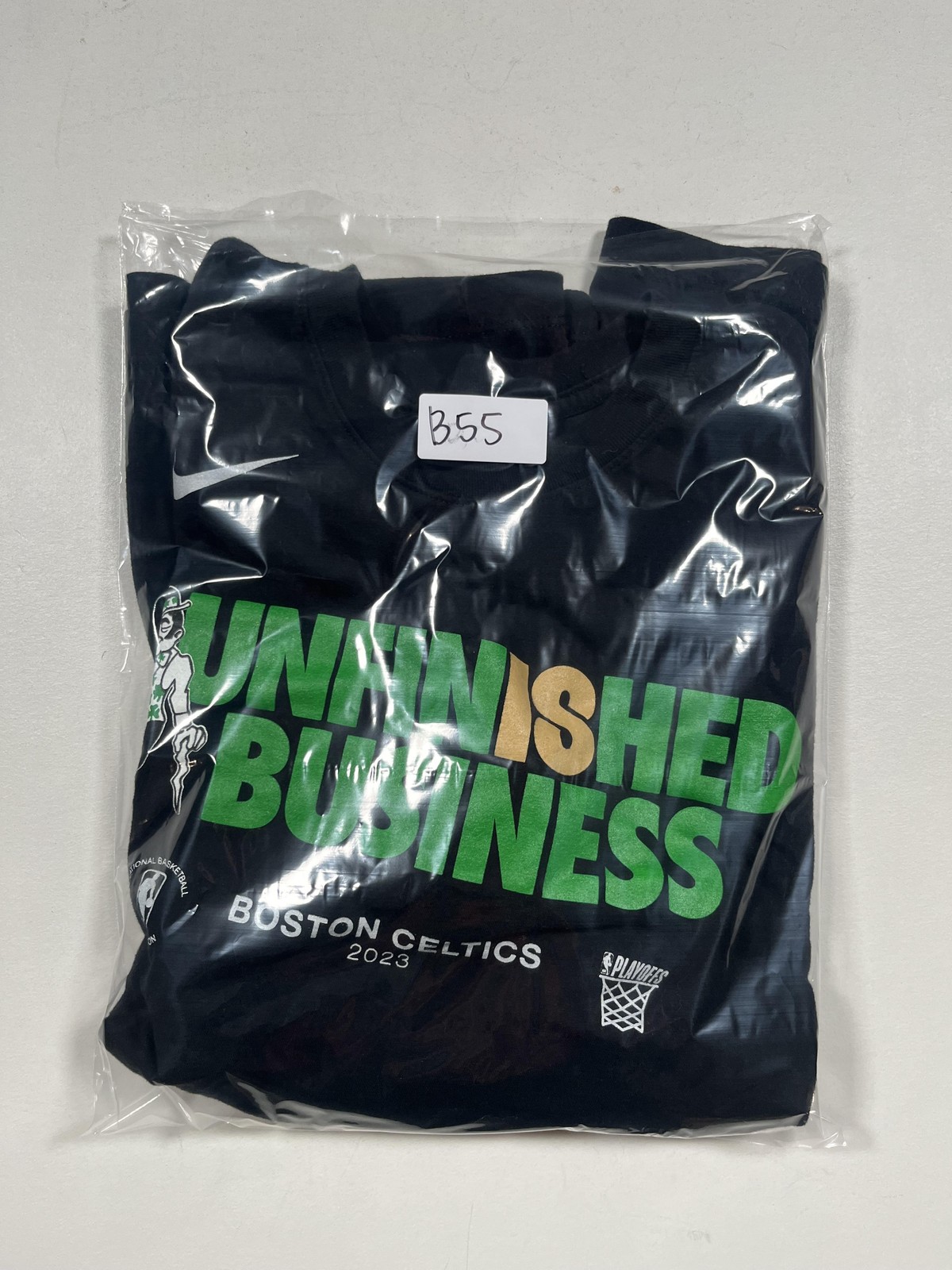 Boston Celtics Shirt Mens 2XL Black NBA Basketball Nike Unfinished Business 2023
