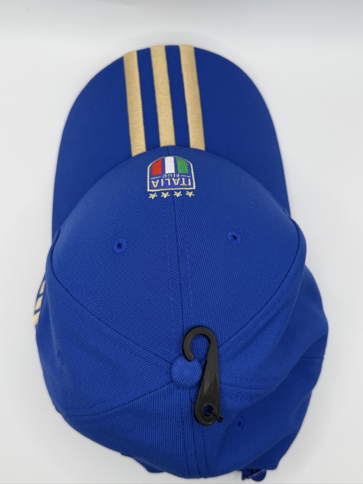 adidas FIGC BB CAP KD7703 Italy Soccer Blue Gold OSFM Adjustable Hat NWT
