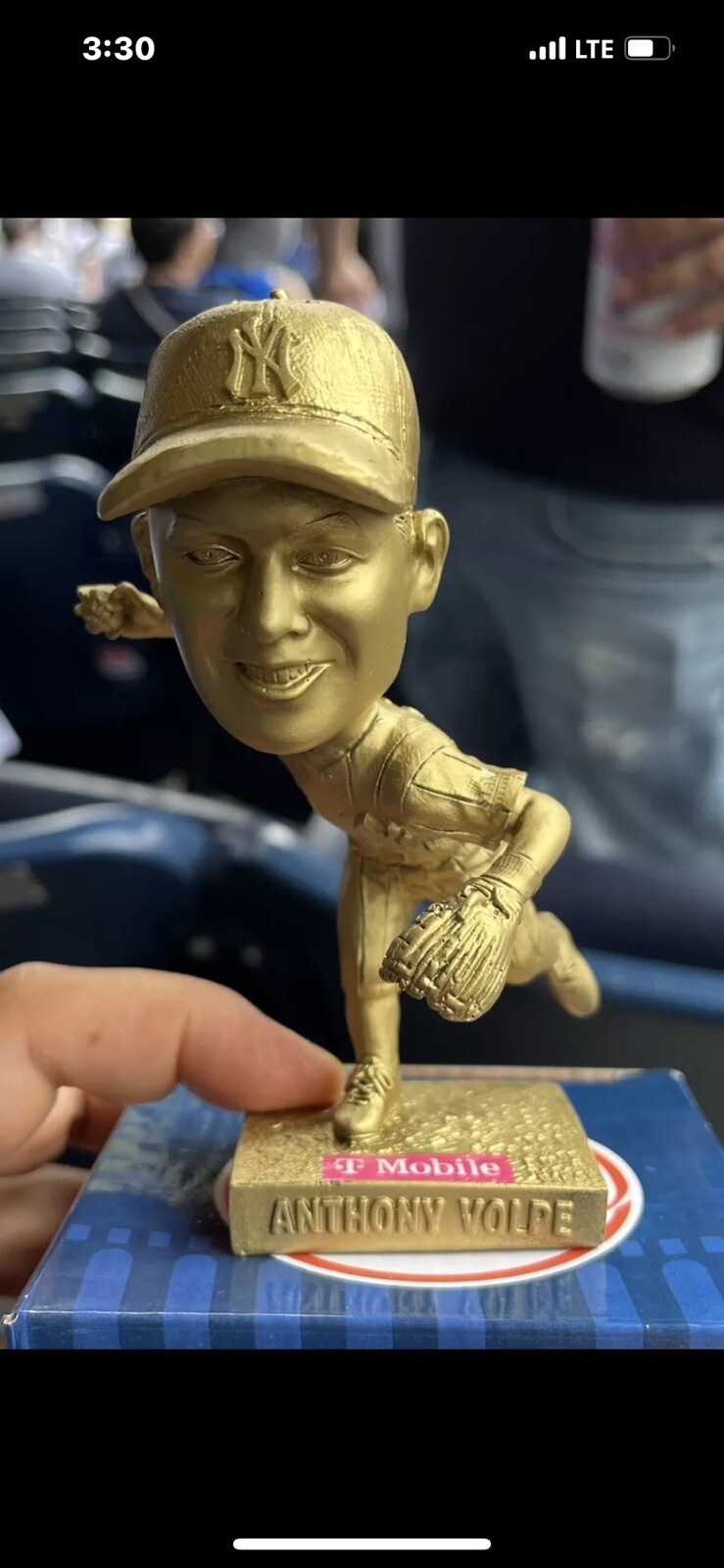 Anthony Volpe ALL GOLD *RARE ONLY 1100* Bobblehead 8/11 SGA NYY Giveaway