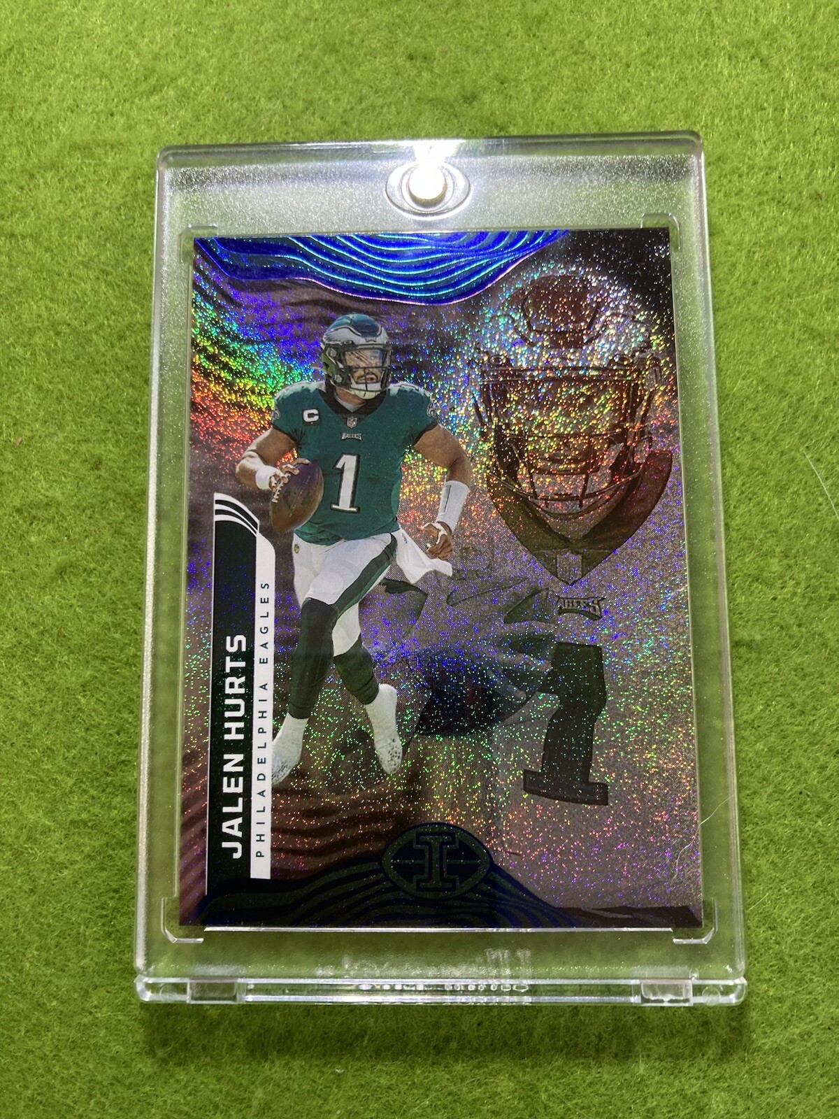 Jalen Hurts WHITE SPARKLE PRIZM DOTS CARD 2022 JALEN HURTS Illusions EAGLES SP