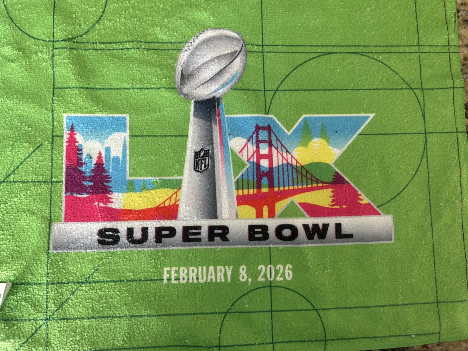 Seattle Seahawks Super Bowl LX 60 Official Game Day Rally Towel + 2 luggage tags