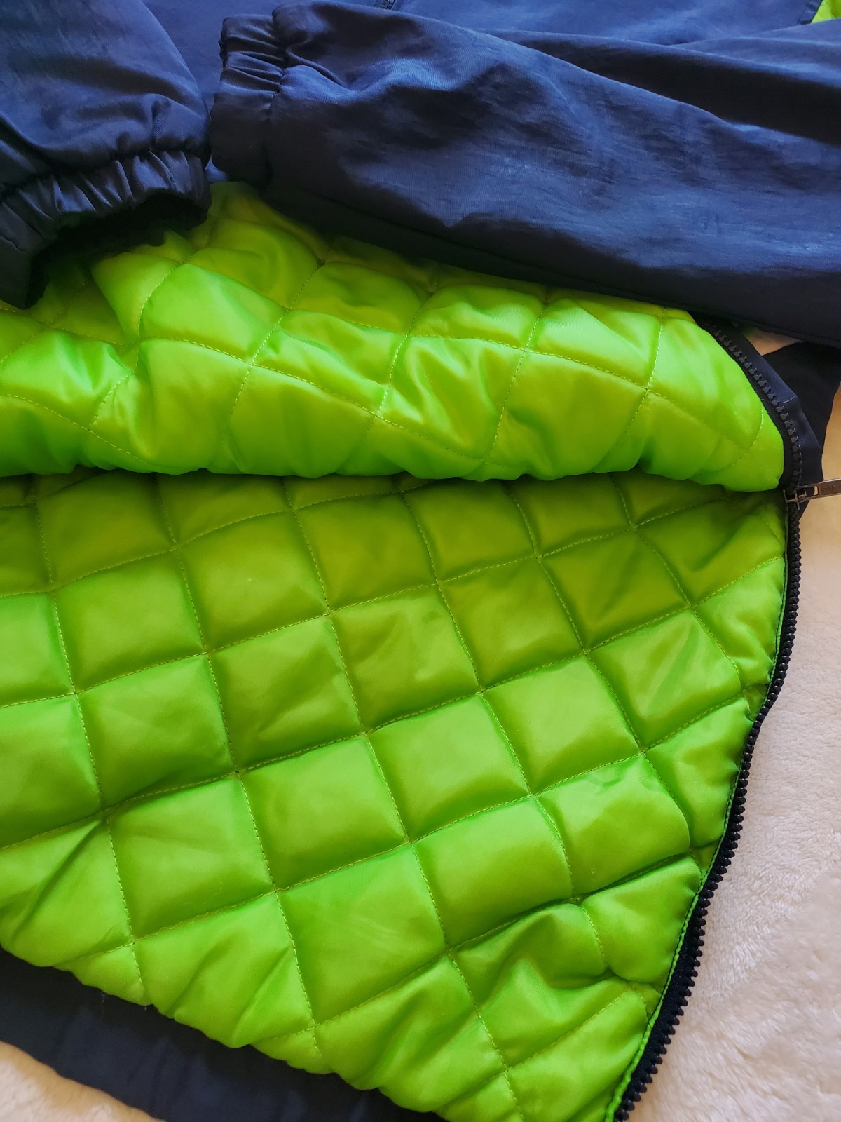 Seattle Seahawks Starter Jacket 1/2 Zip Parka 🦘 Pouch Quilt Line Sz Med 🏆🏆🏆