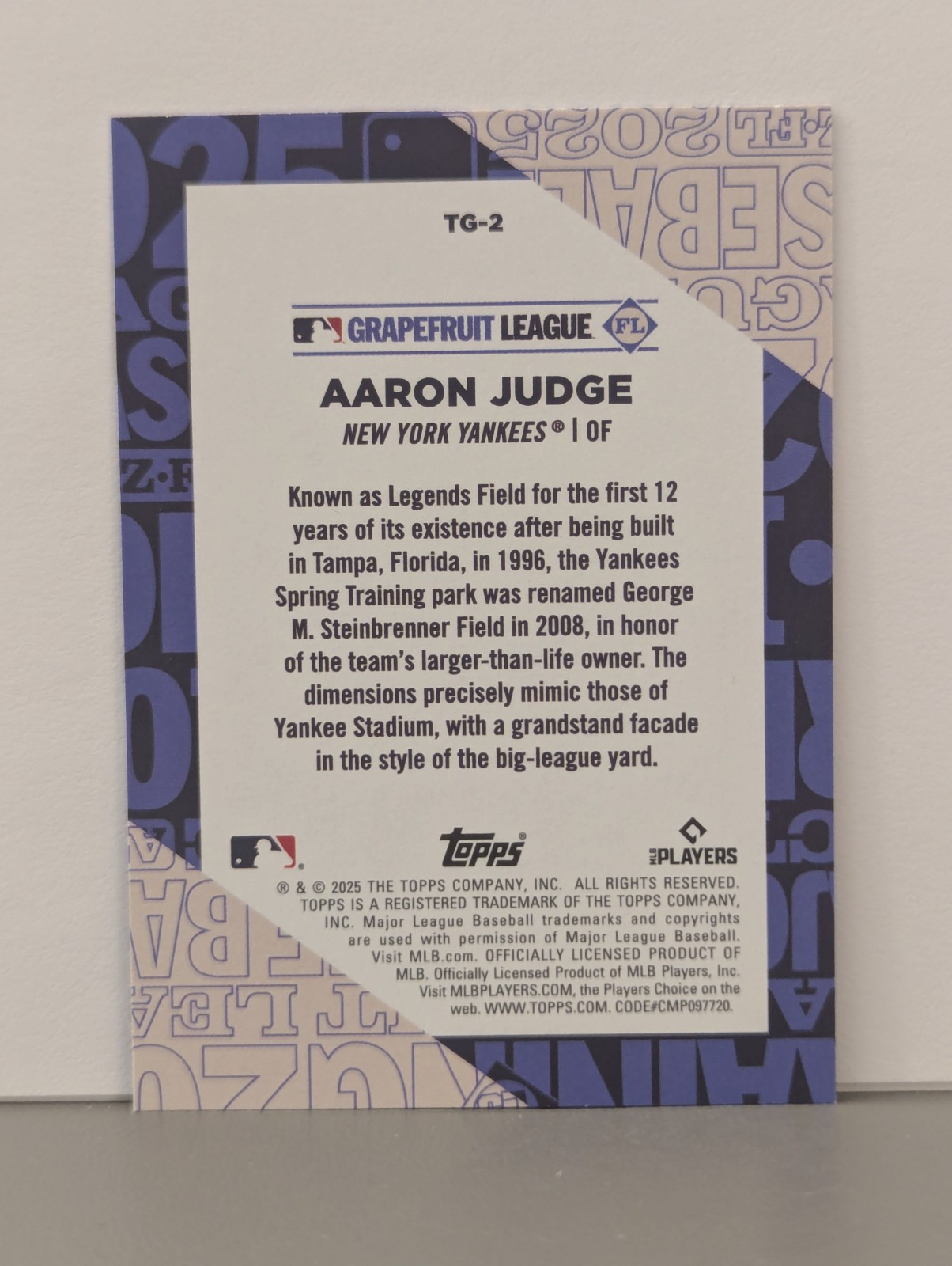 2025 Topps Series 1 Baseball #TG-2 Aaron Judge GRAPEFRUIT LEAGUE – Yankees