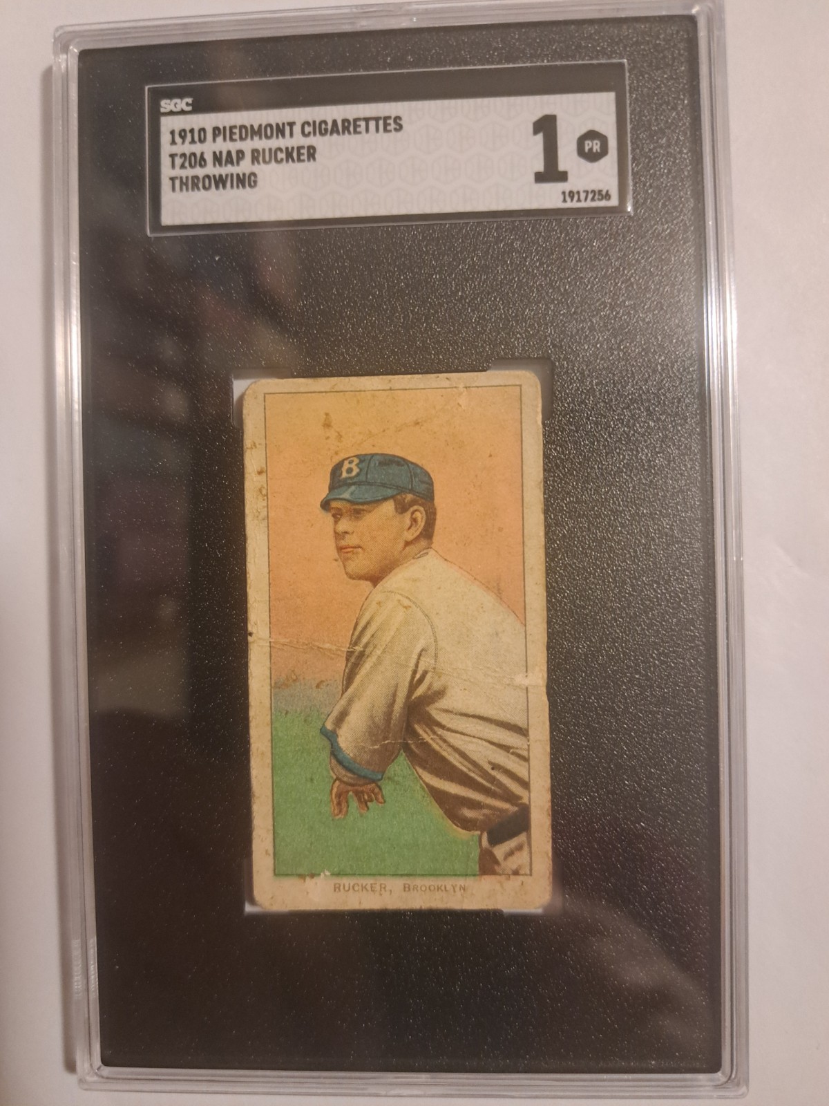 1909-11 T206 Nap Rucker Piedmont 350 Subjects Back (RC) SGC 1