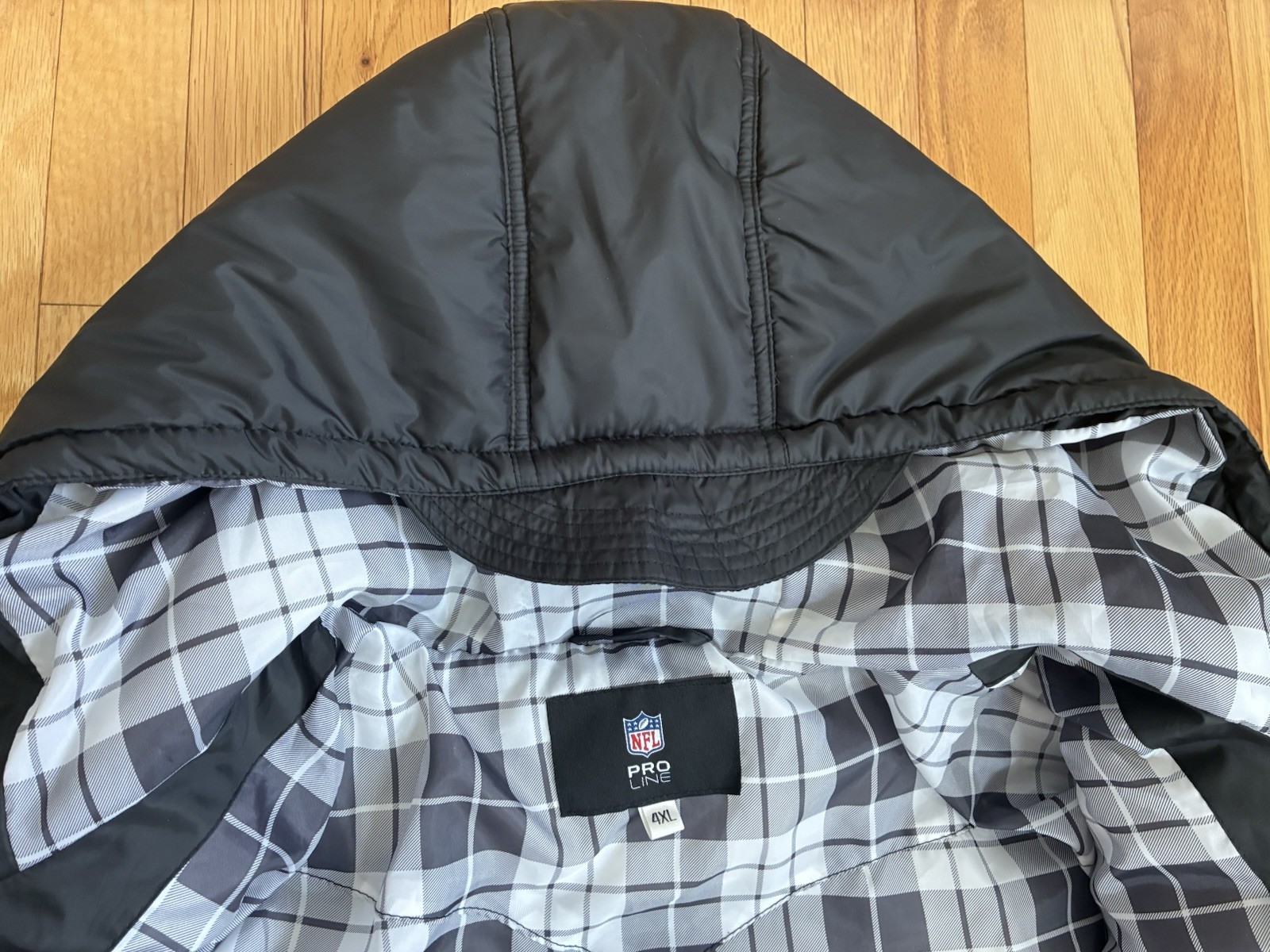 Chicago Bears NFL Pro Line Puffer Jacket Plaid Inside Winter Coat Men’s Size 4XL