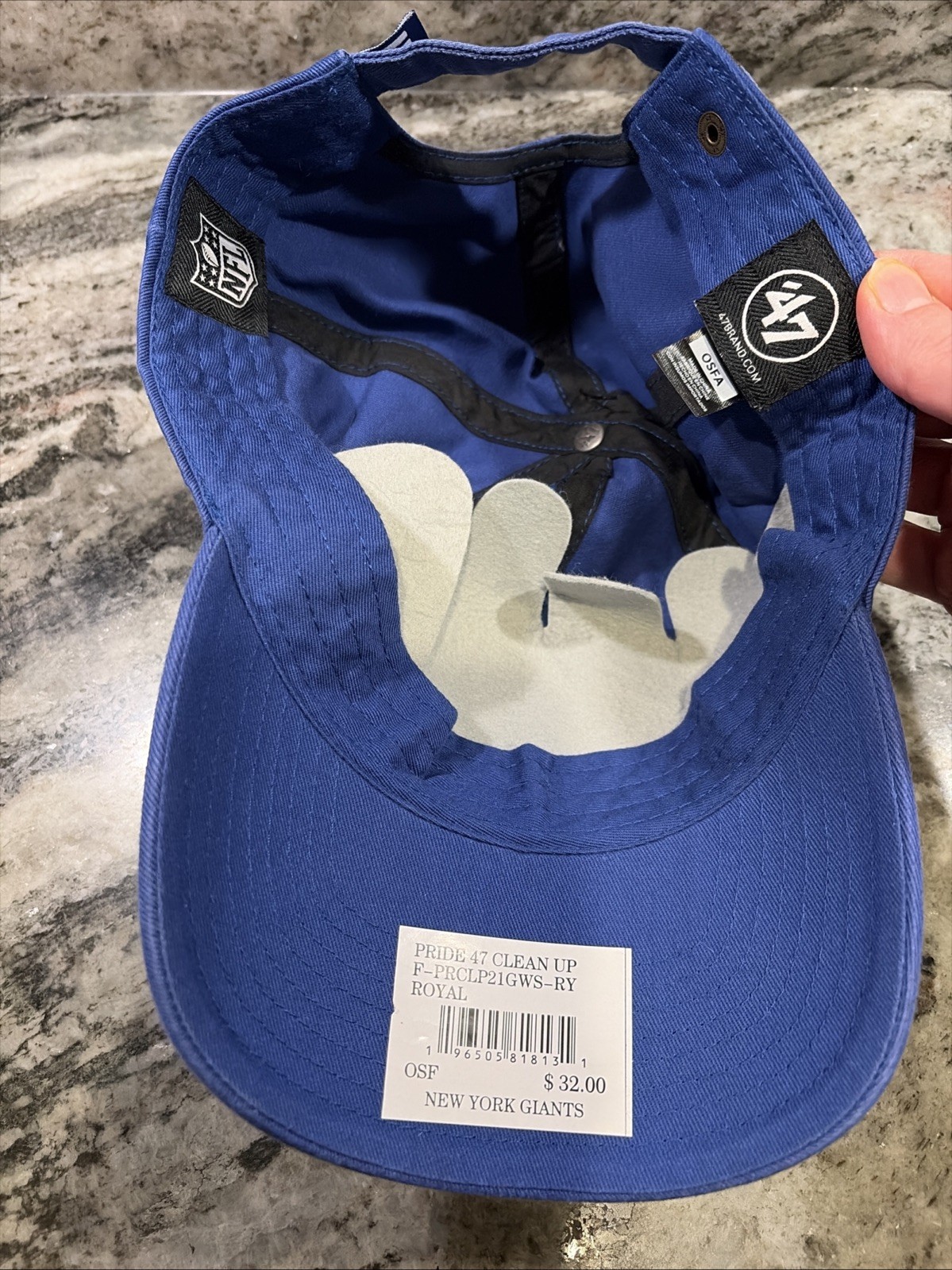 47 Men’s New York Giants Pride 🏳️‍🌈Royal Clean Up Adjustable Hat One Size New