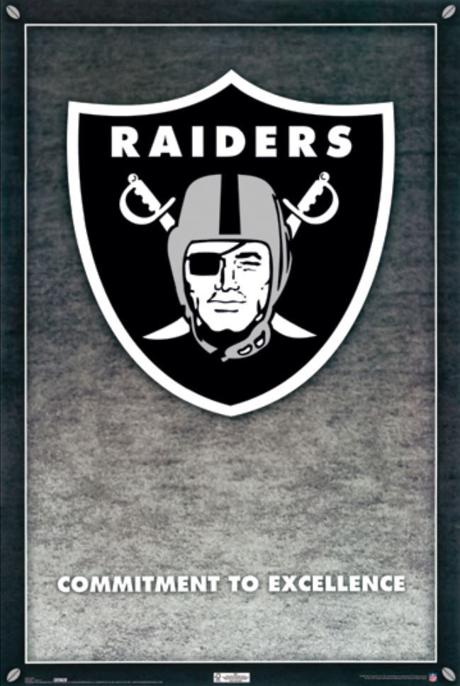 Las Vegas Raiders Commitment To Excellence Poster 24in x 36in – NFL Football New