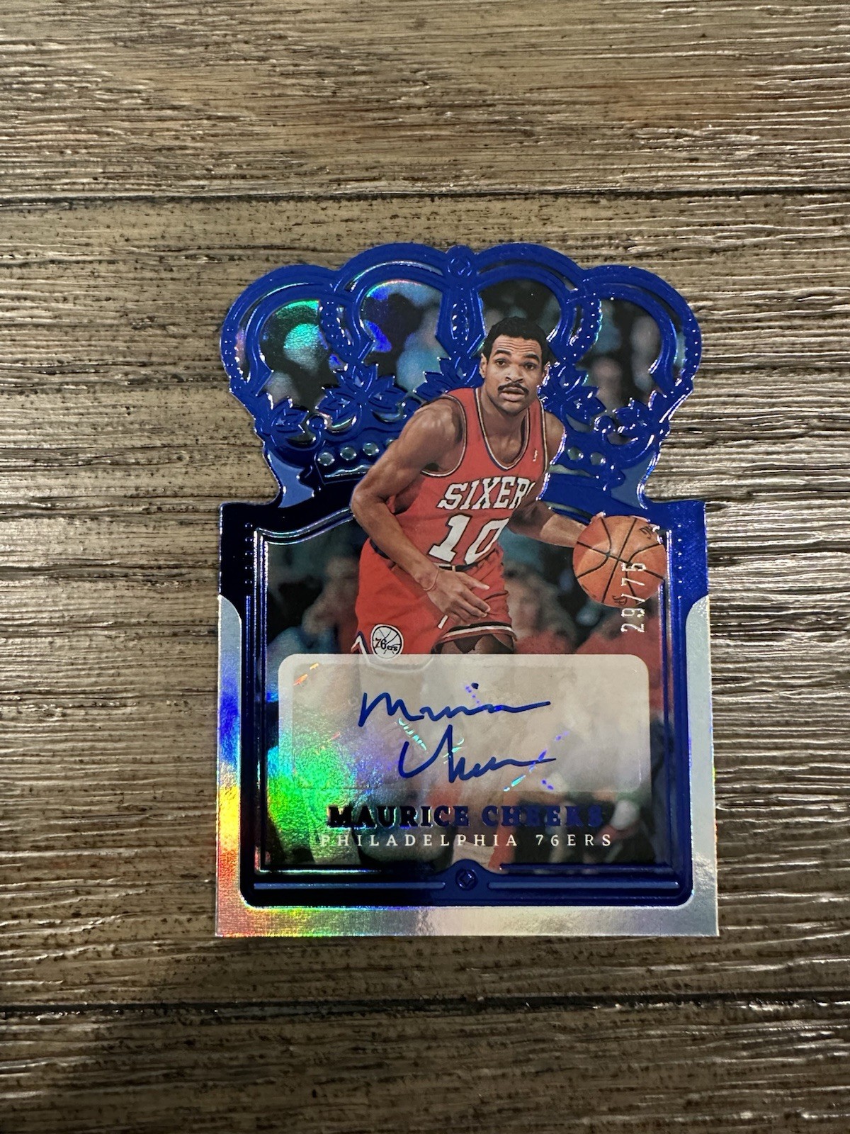 2021-22 Crown Royale Blue Auto #CA-MCH Maurice Cheeks /75