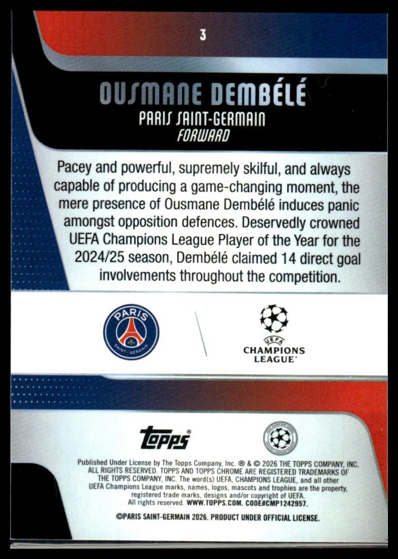 2025-26 TOPPS CHROME UEFA BASE 1-200 PICK UR CARDS MIN $2 PURCHASE