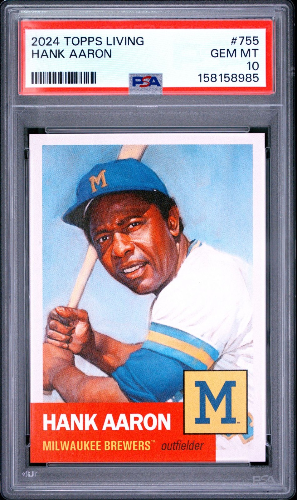 2024 Topps Living Set – Hank Aaron #755 PSA 10 GEM MINT 💎