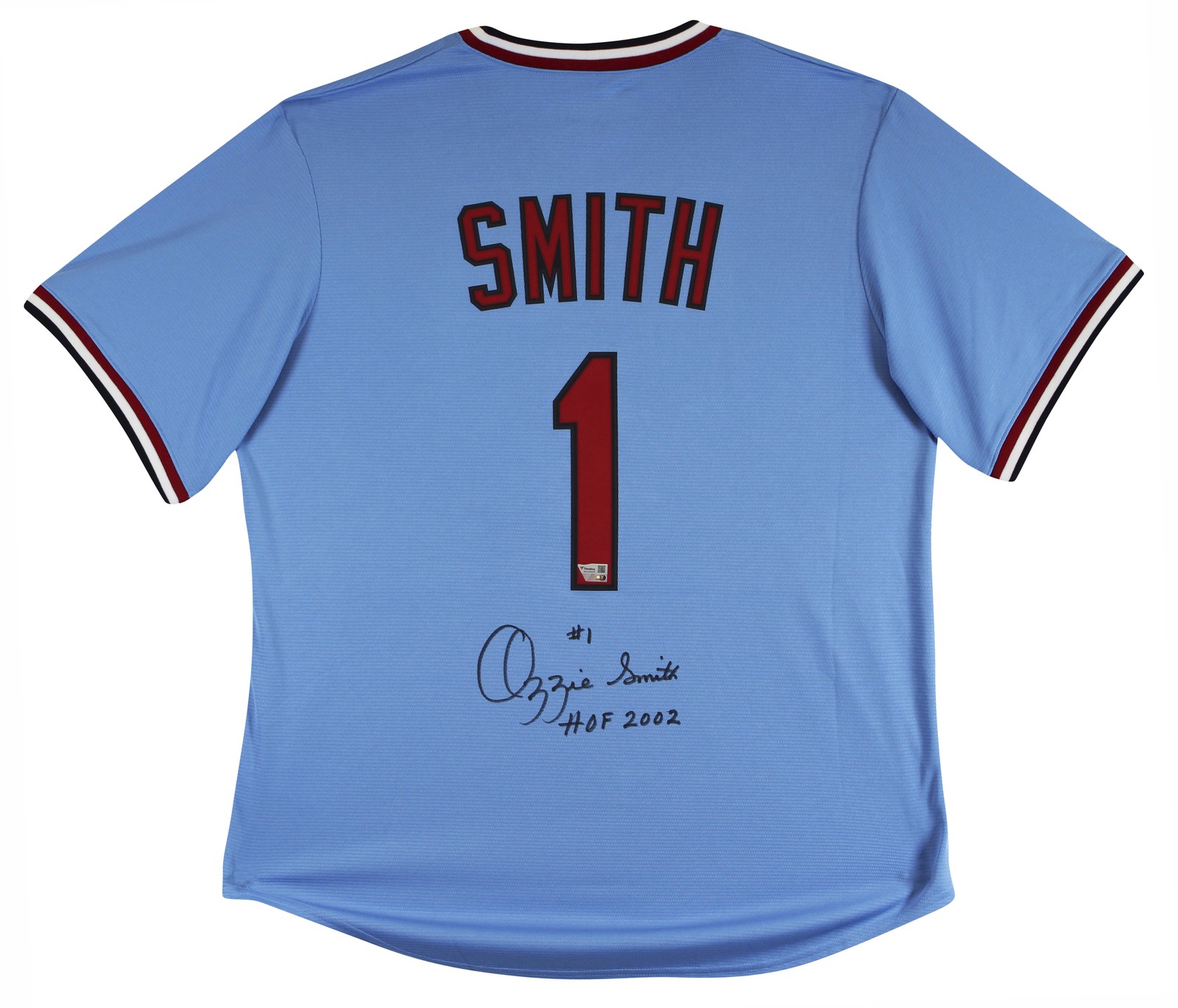 Cardinals Ozzie Smith Authentic Signed Light Blue Nike Jersey Fanatics