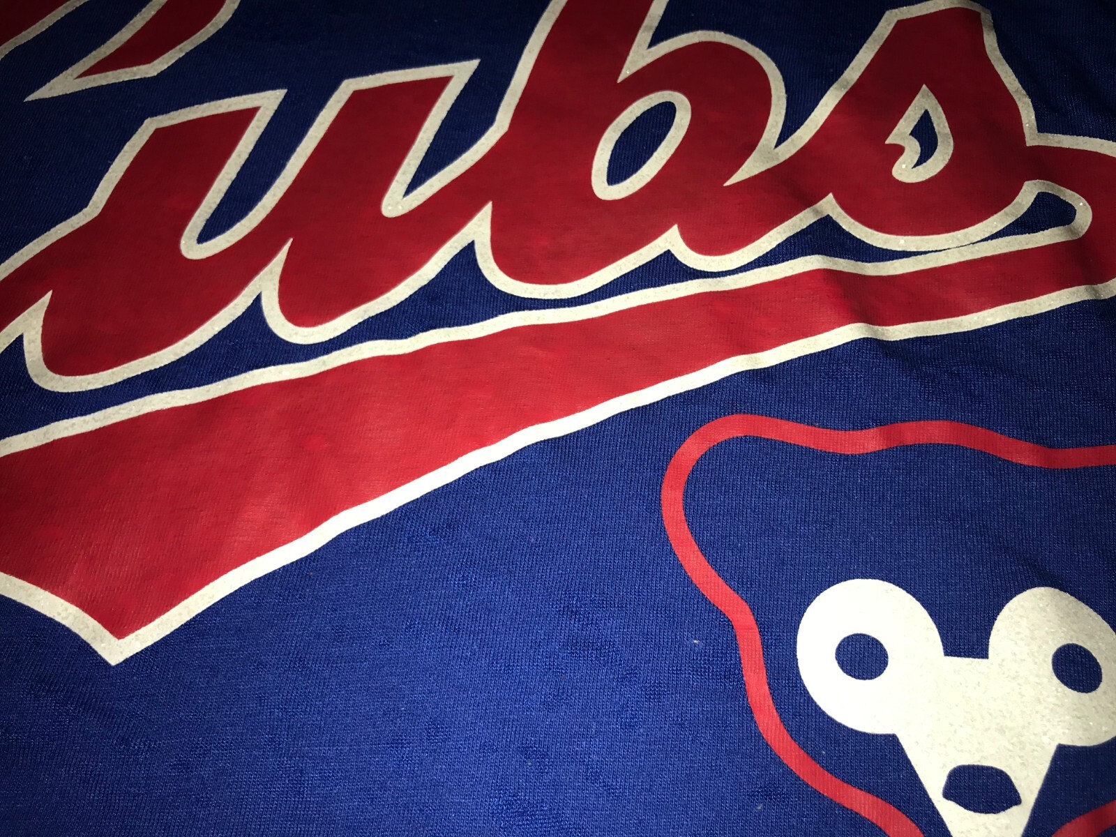 Chicago Cubs Victoria’s Secret Pink Oversized Sheer Crop Top Shirt – Women’s XS