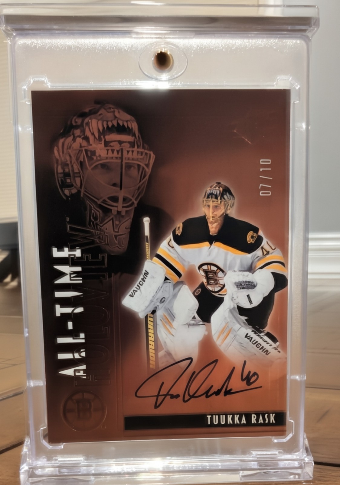 2025-26 Spx – All-Time Holoview Tuukka Rask #ATG-TR Autographs /10 (AU)
