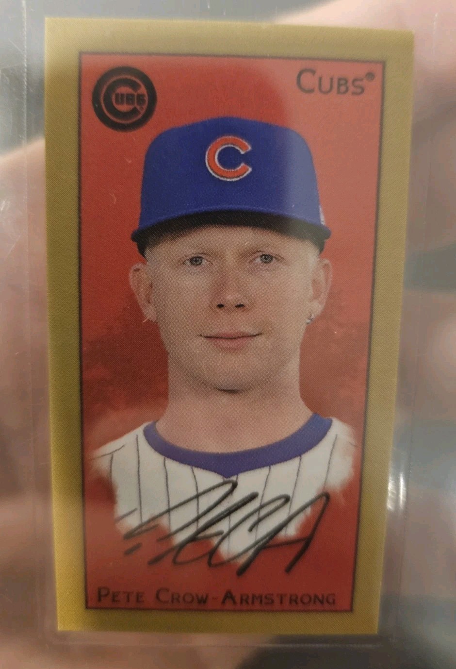 2025 Topps T205 GOLD VARIATION Pete Crow-Armstrong Cubs PIEDMONT SWEET CAPORAL +