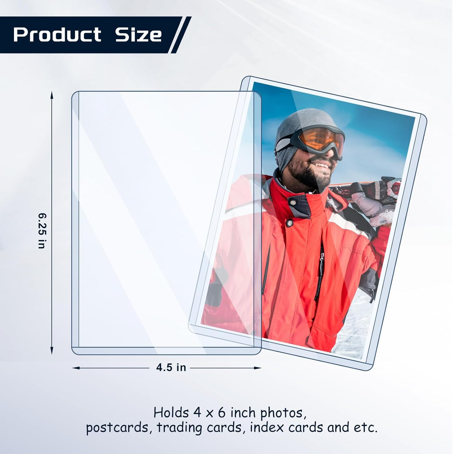 15 Pack Post Card Photo Top Loaders 4 X 6 Inches Hard Plastic Cards Sleeve Prote