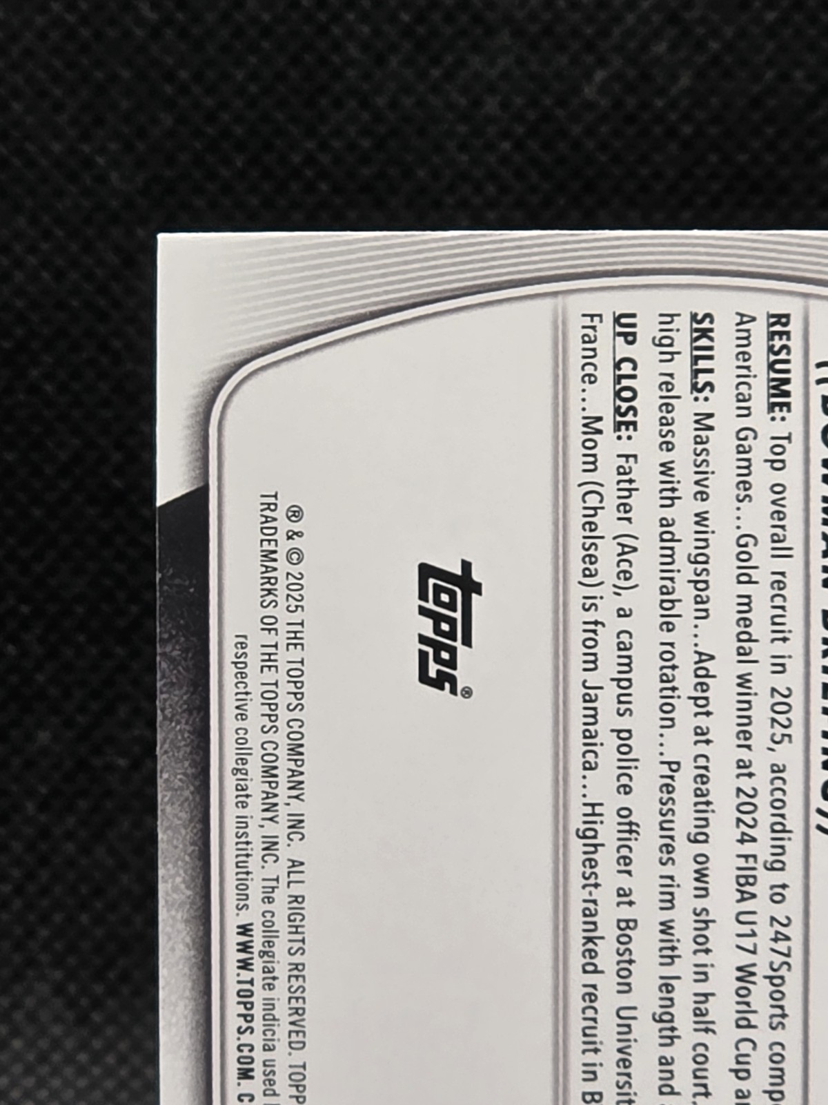 AJ Dybantsa 2025-26 Bowman #BPP-1 + Bowman Chrome #BCP-1 1st Bowman RC BYU