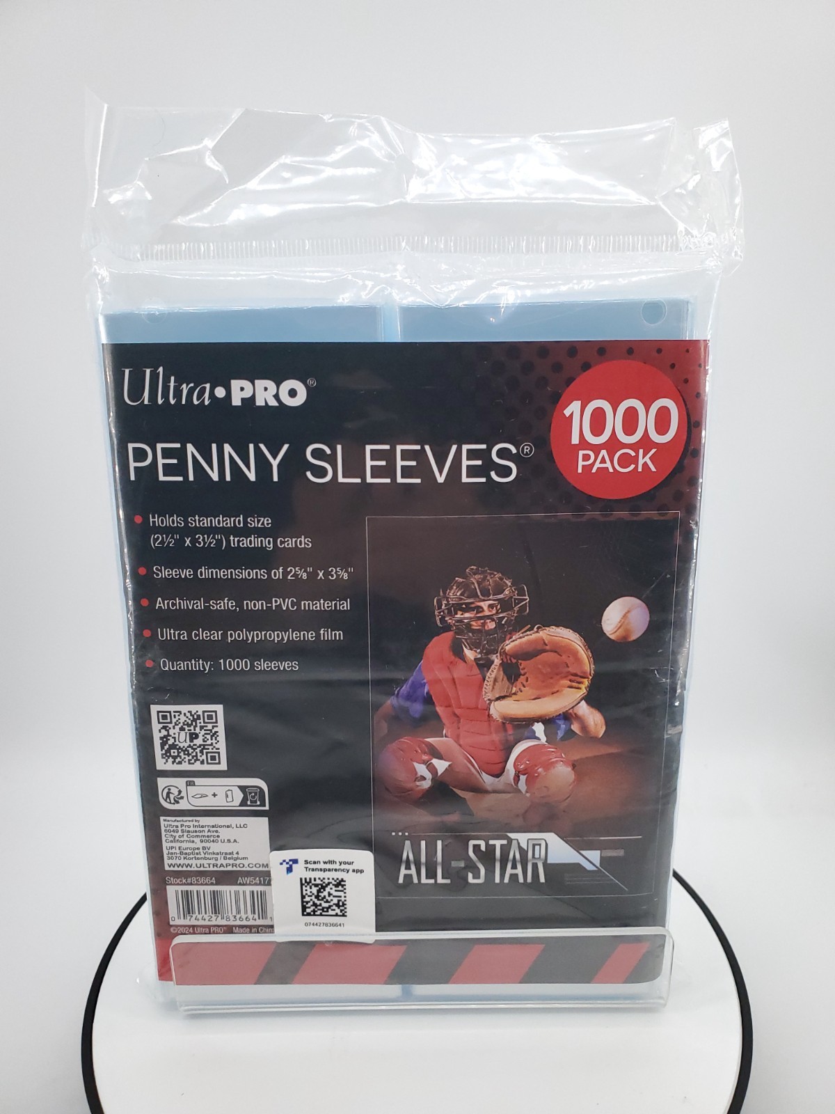 Ultra Pro 2.5 x 3.5 Soft Trading Card Penny Sleeves 1000ct Clear