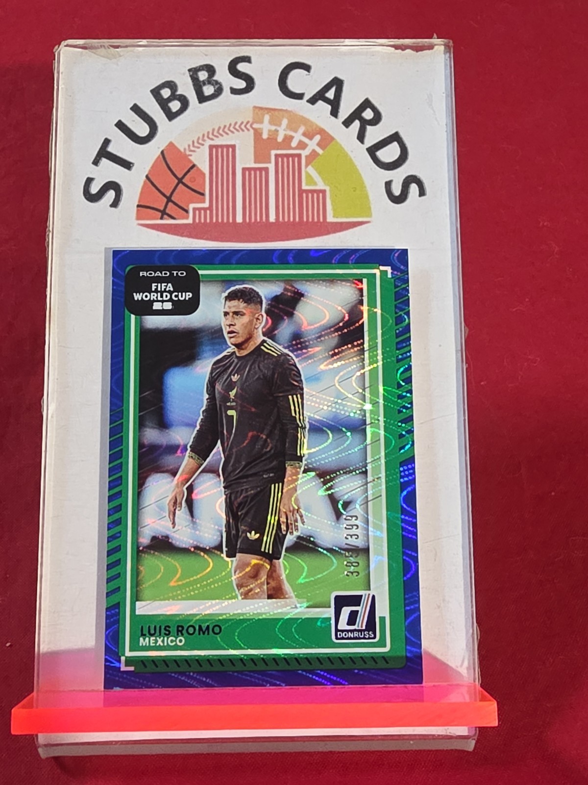 2025-26 Donruss Road to FIFA World Cup #78 Luis Romo Blue Swirl 385/399 Mexico