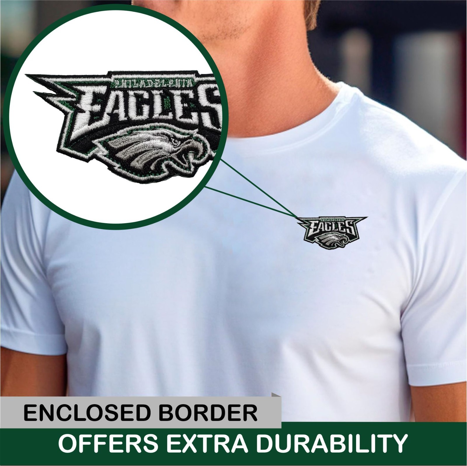 Philadelphia Eagles NFL Team Logo Iron On Patch – Sew Patch – Embroidered Patch