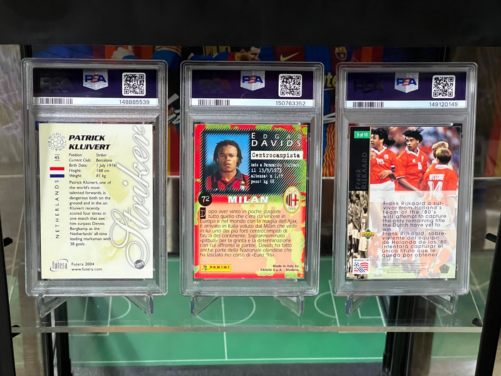Netherlands Hat-trick PSA Lot Patrick Kluivert + Edgard Davids + Frank Rijkaard
