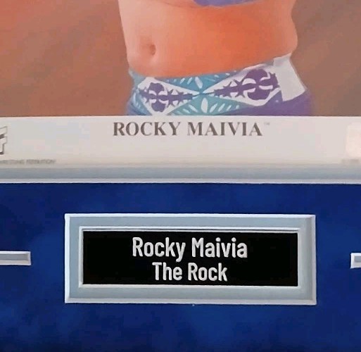 Rocky Maivia | The Rock Autographed 12×18 Framed WWE Pro Wrestling Photo