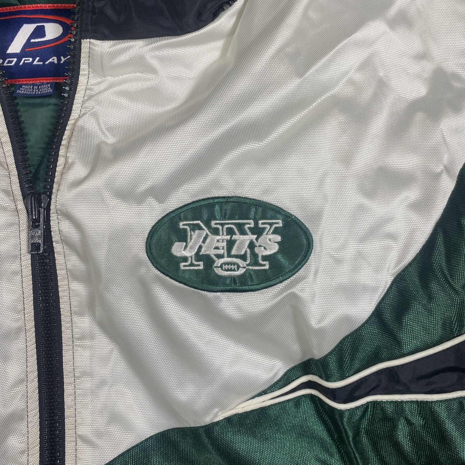 VTG New York Jets Pro Player Puffer Jacket Mens Large Coat NWT Dead Stock NFL