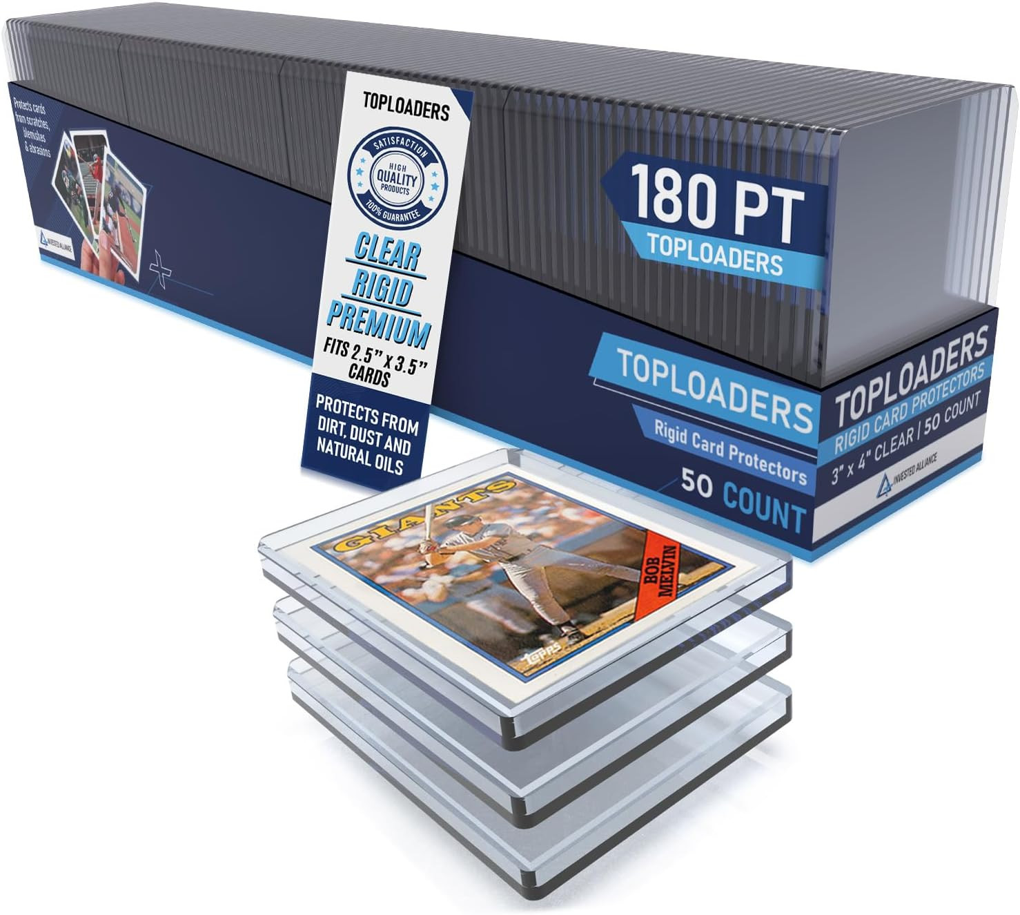 Premium Seamless 20PT – 360PT Thick Top Loaders for Cards | Top Loader Card Hold