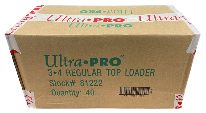 ULTRA PRO REGULAR 3X4 STANDARD TOP LOADER (40 PACKS – 25) TOPLOADER 1000 CT CASE