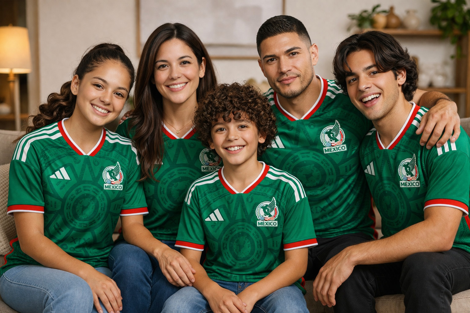 5pcs Mexico World Cup Jersey Kit + Vuvuzelas + Whistles + Scarves –