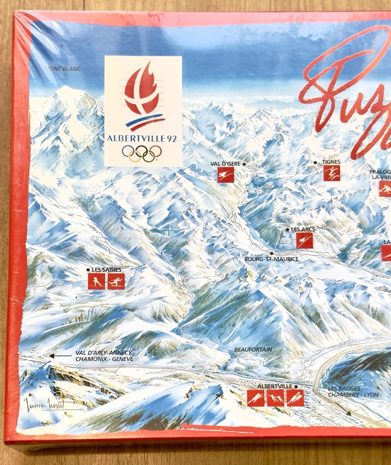 Vtg Albertville 92 Olympics Puzzle + Poster 500 Pcs Sealed NOS Logitoys France
