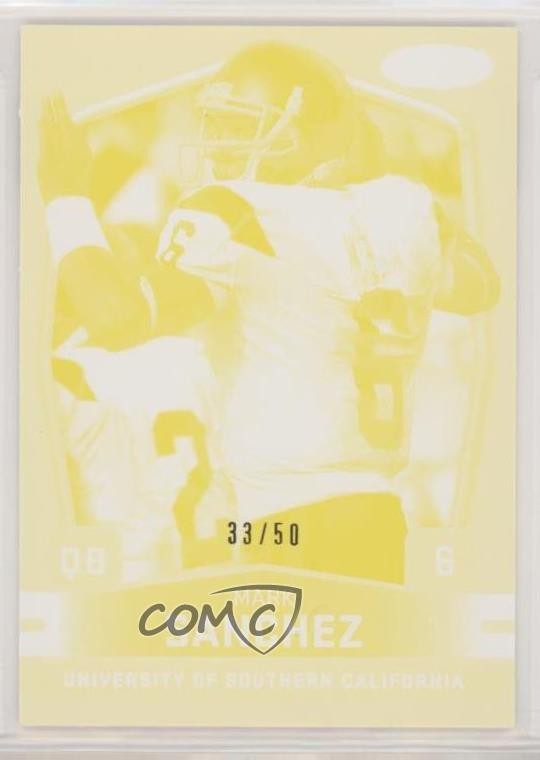 2009 SAGE Hit Make Ready Yellow 33/50 Mark Sanchez (Back) #MR-6 Rookie RC jn3