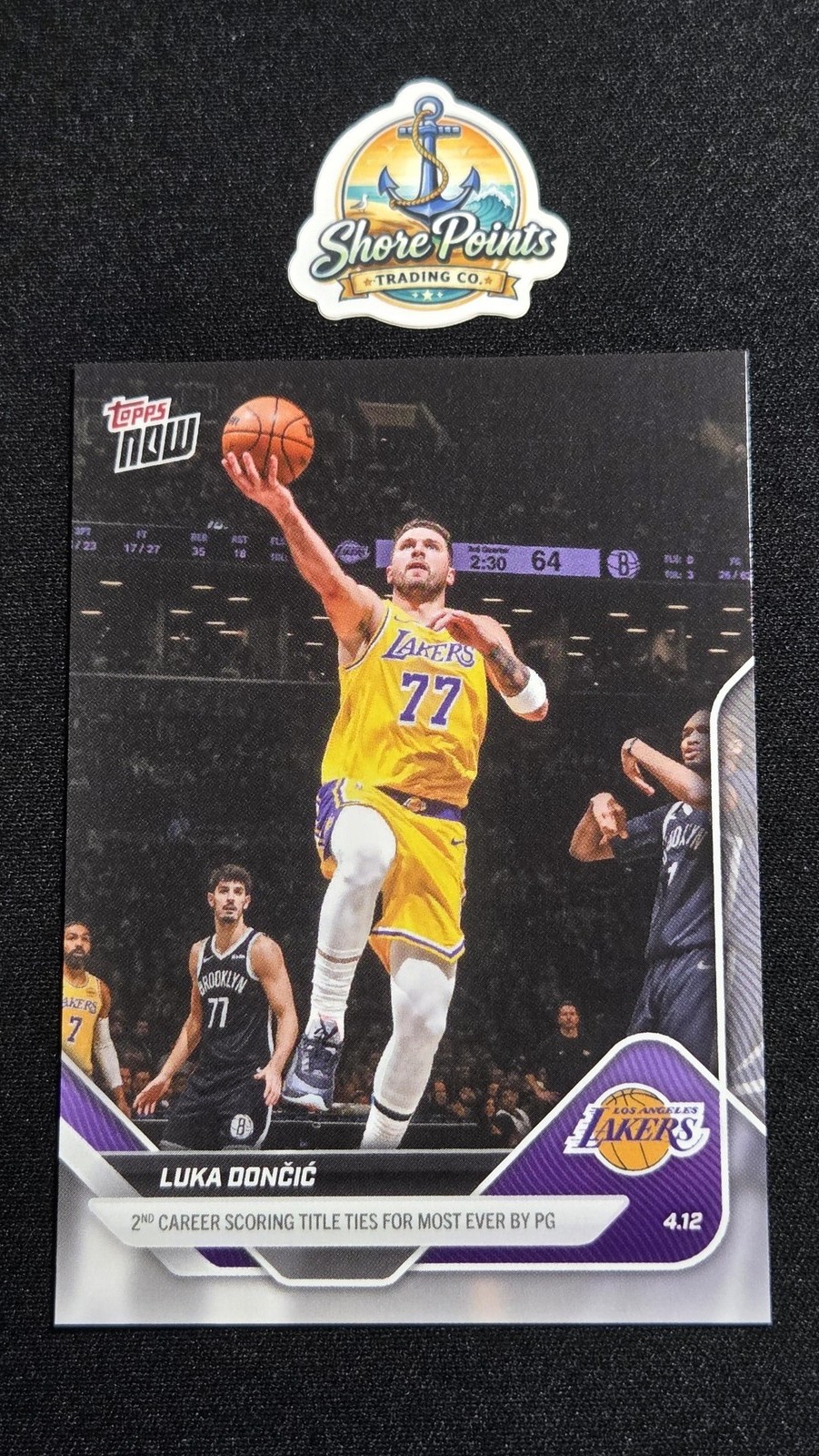 Luka Doncic 2025-26 Topps Now #256 2nd NBA SCORING TITLE LAKERS