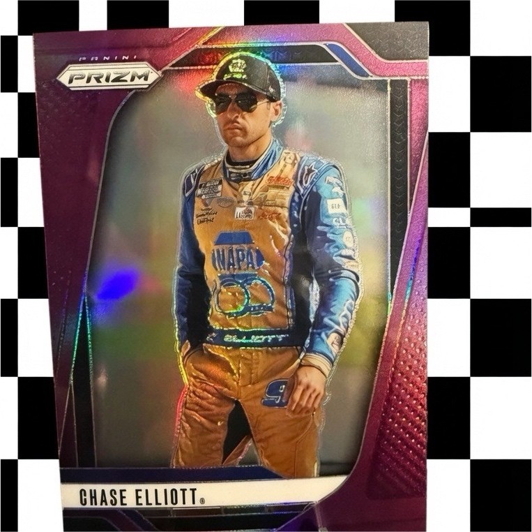 Panini 2025 Prizm NASCAR Chase Elliott Hendrick #43 Purple Prizm 44/99