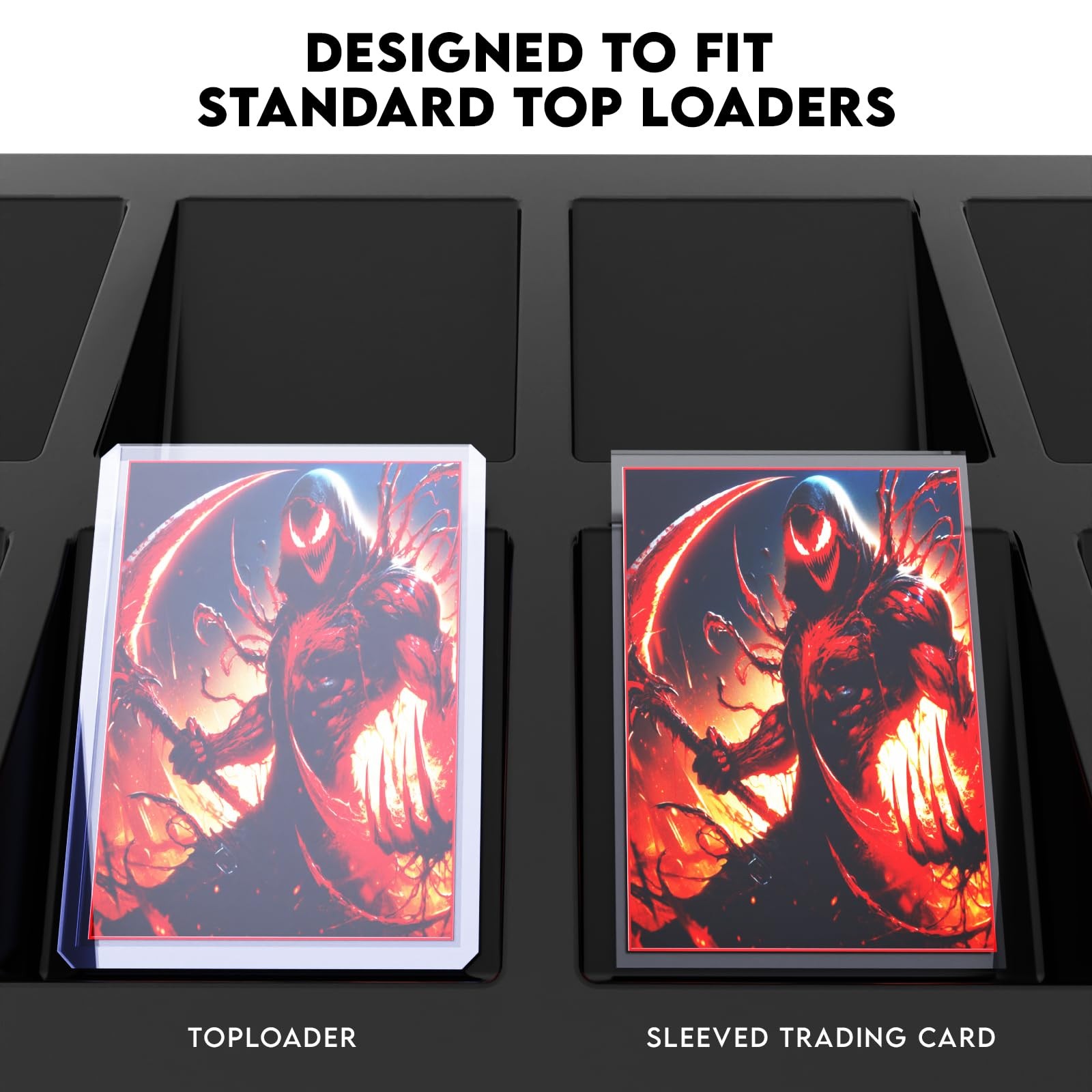 Card Sorting Tray for Toploader â€“ 5ct Stackable Trading Card Organizer Dis