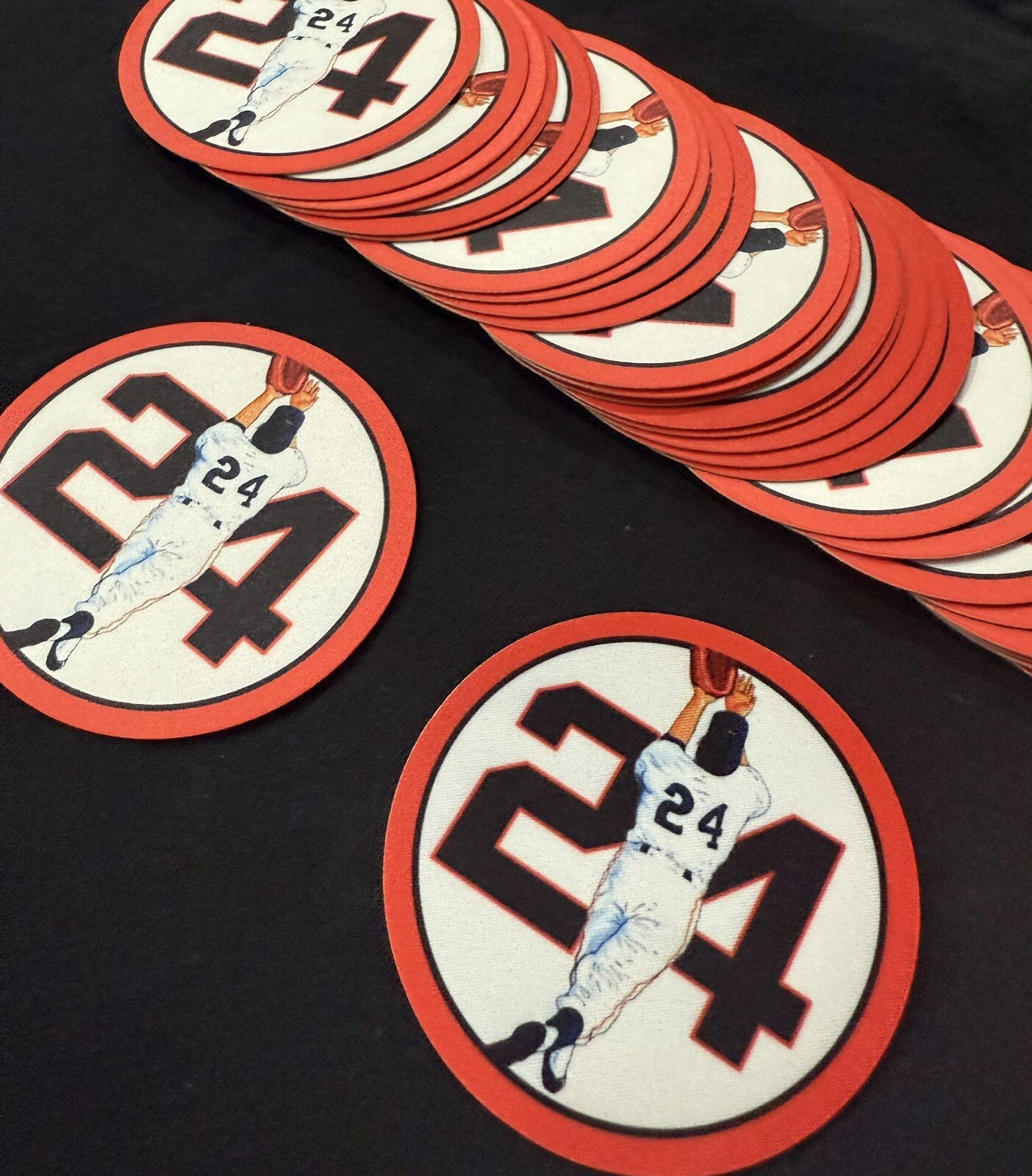 (LOT OF 2) Willie Mays 24 HOF SF Giants 3in. Jersey Iron On Ready Patch