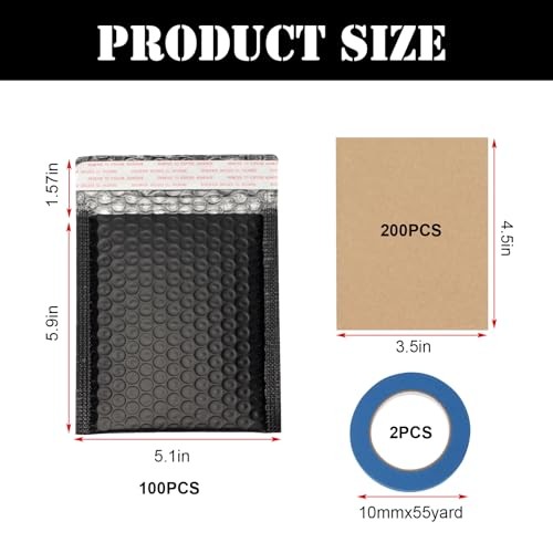 Trading Card Shipping Protectors Supplies, 302 Pcs Card Shipping Supplies Black
