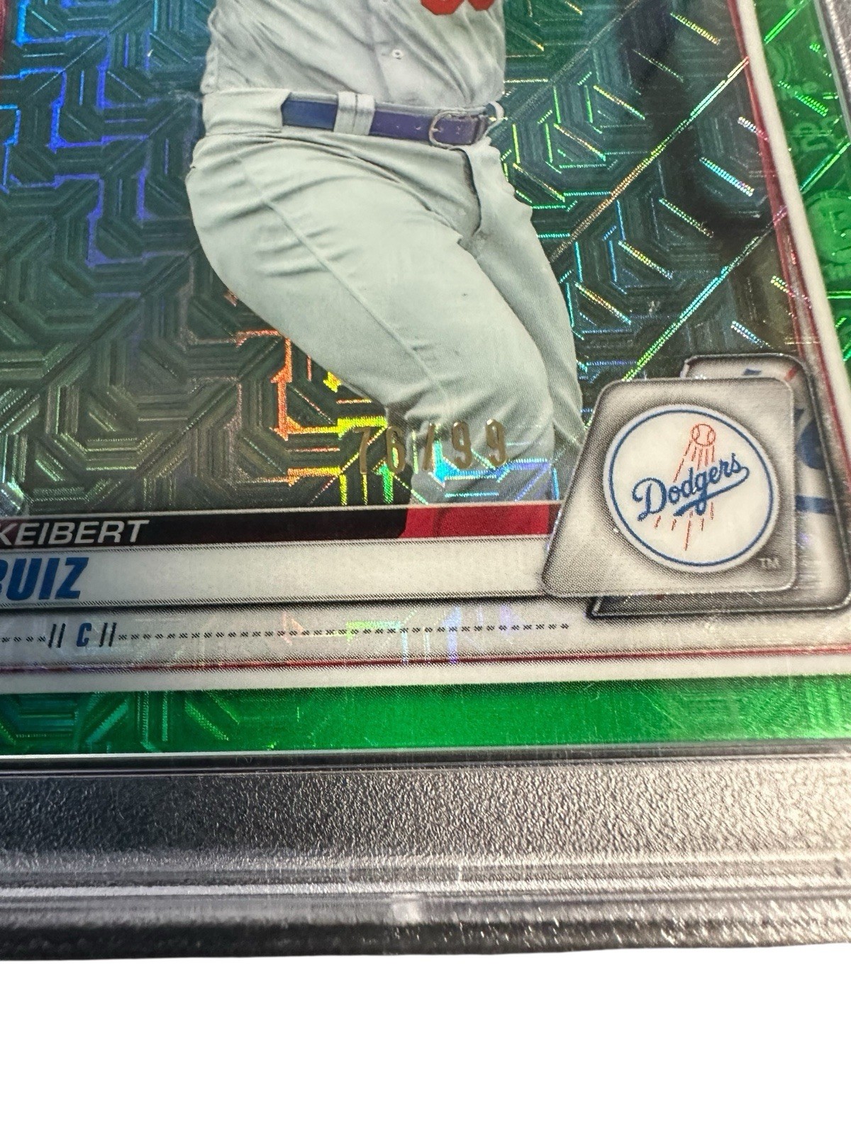 2020 Bowman Chrome #BCP-210 Keibert Ruiz RC Mojo Refractor Green #/99 PSA 9 POP2