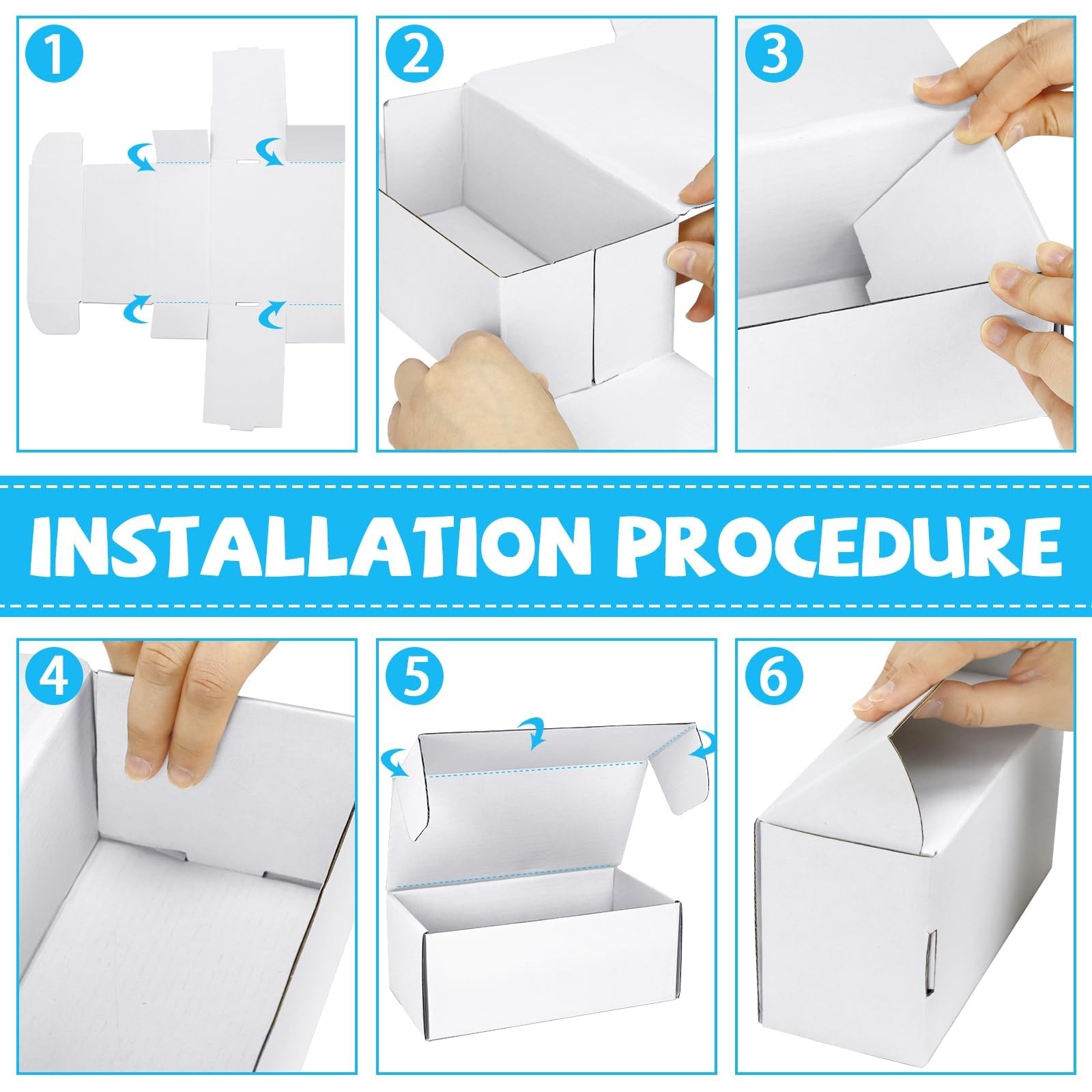 Trading Card Storage Box with Dividers, 6 Pack • 400 Count Bulk Card Collection