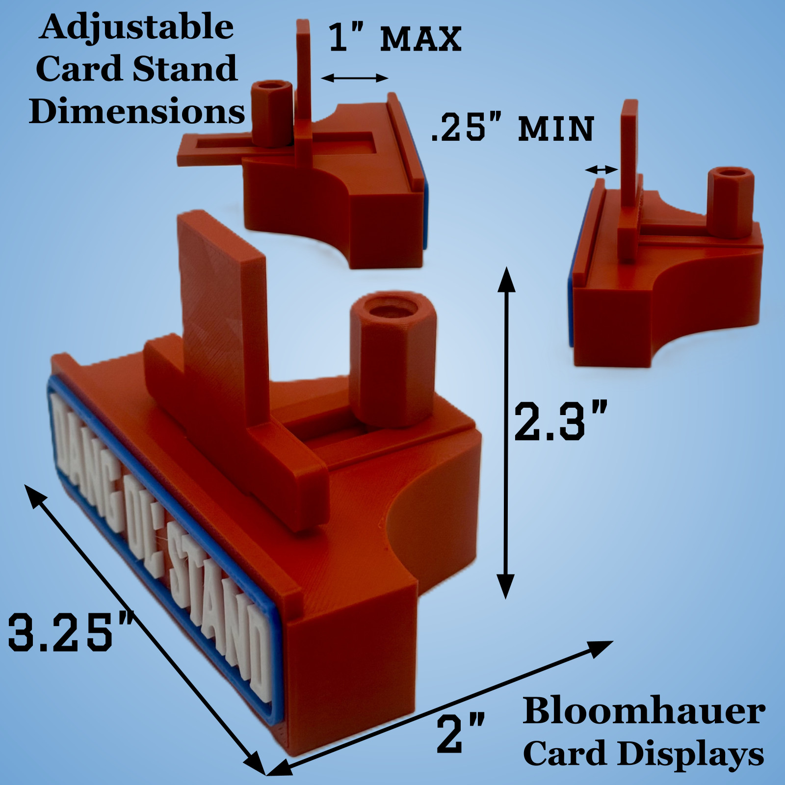 Custom Made Card Display Stands! Can Hold All Types Of Cards! Custom Logo Design