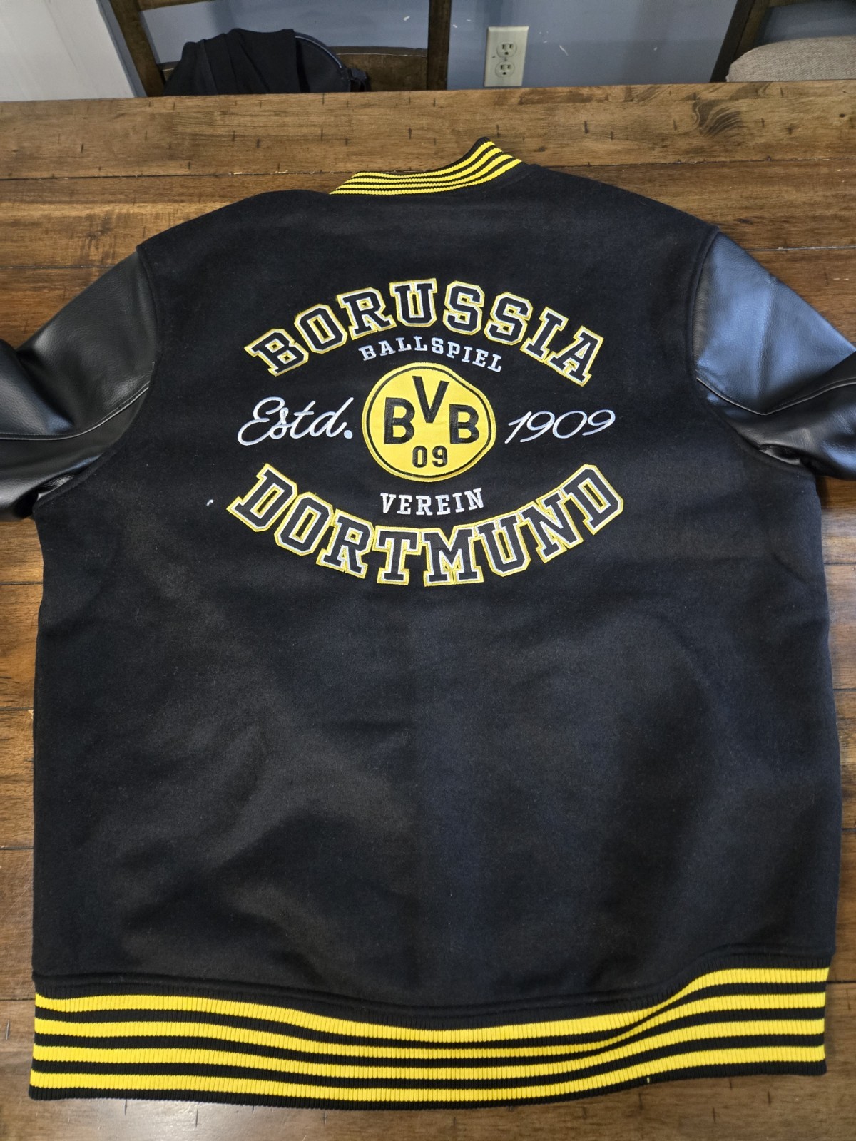 Sport Design Sweden Adult Borussia Dortmund 23/24 Varsity Black Button-up Jacket