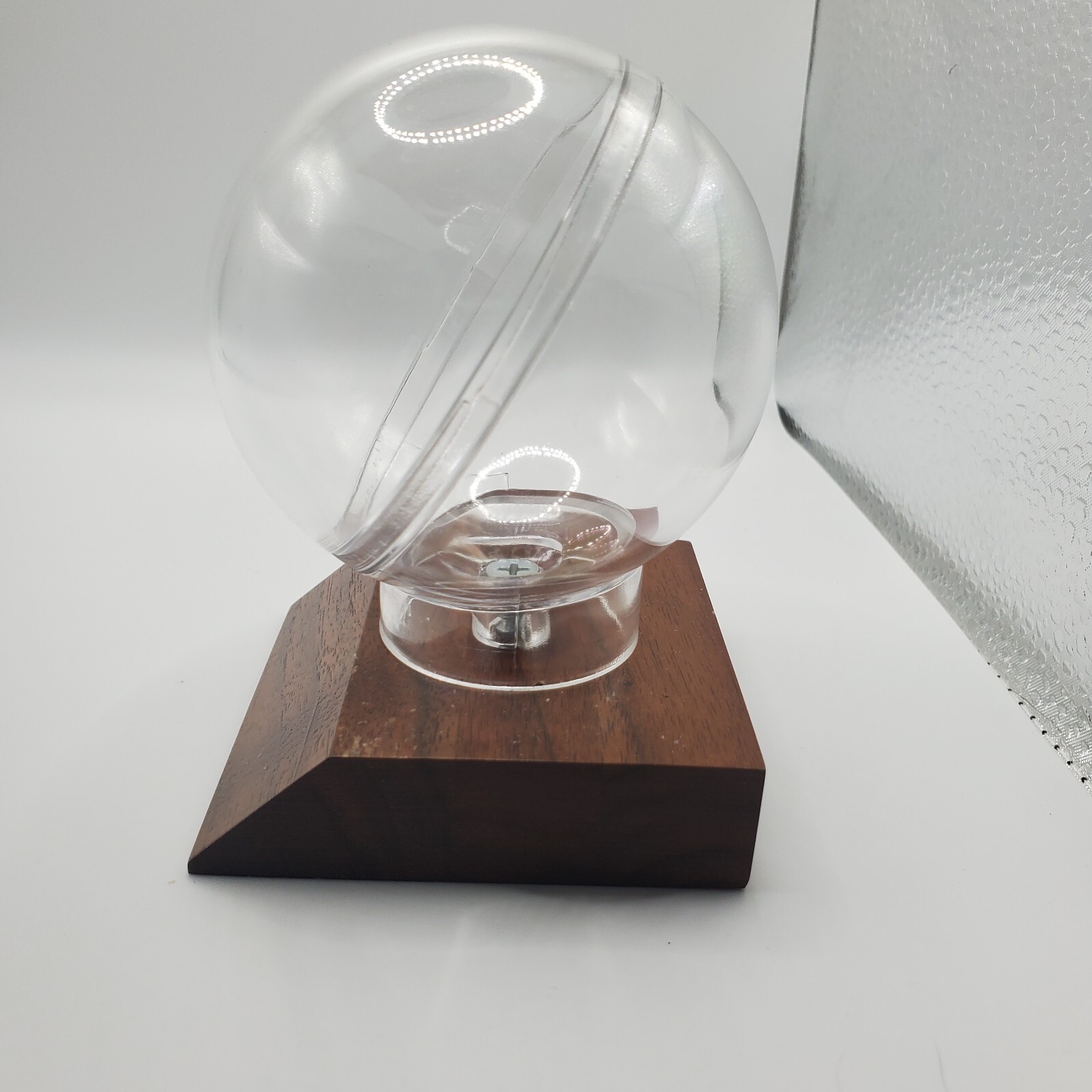 BCW Baseball Display Holder with Slant Wood Base VTG Made in USA New in Box