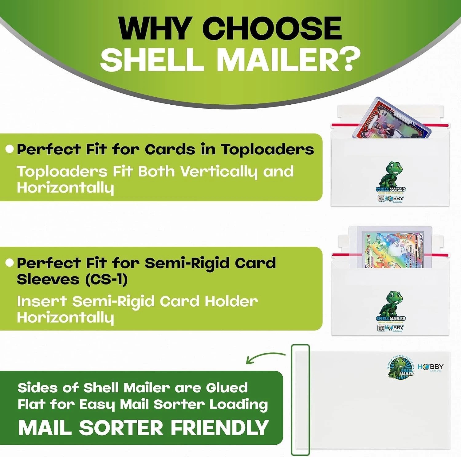 Upgrade Your Shipments! 500 Trading Card Mailers 7×4.35″ Self-Adhesive Protector