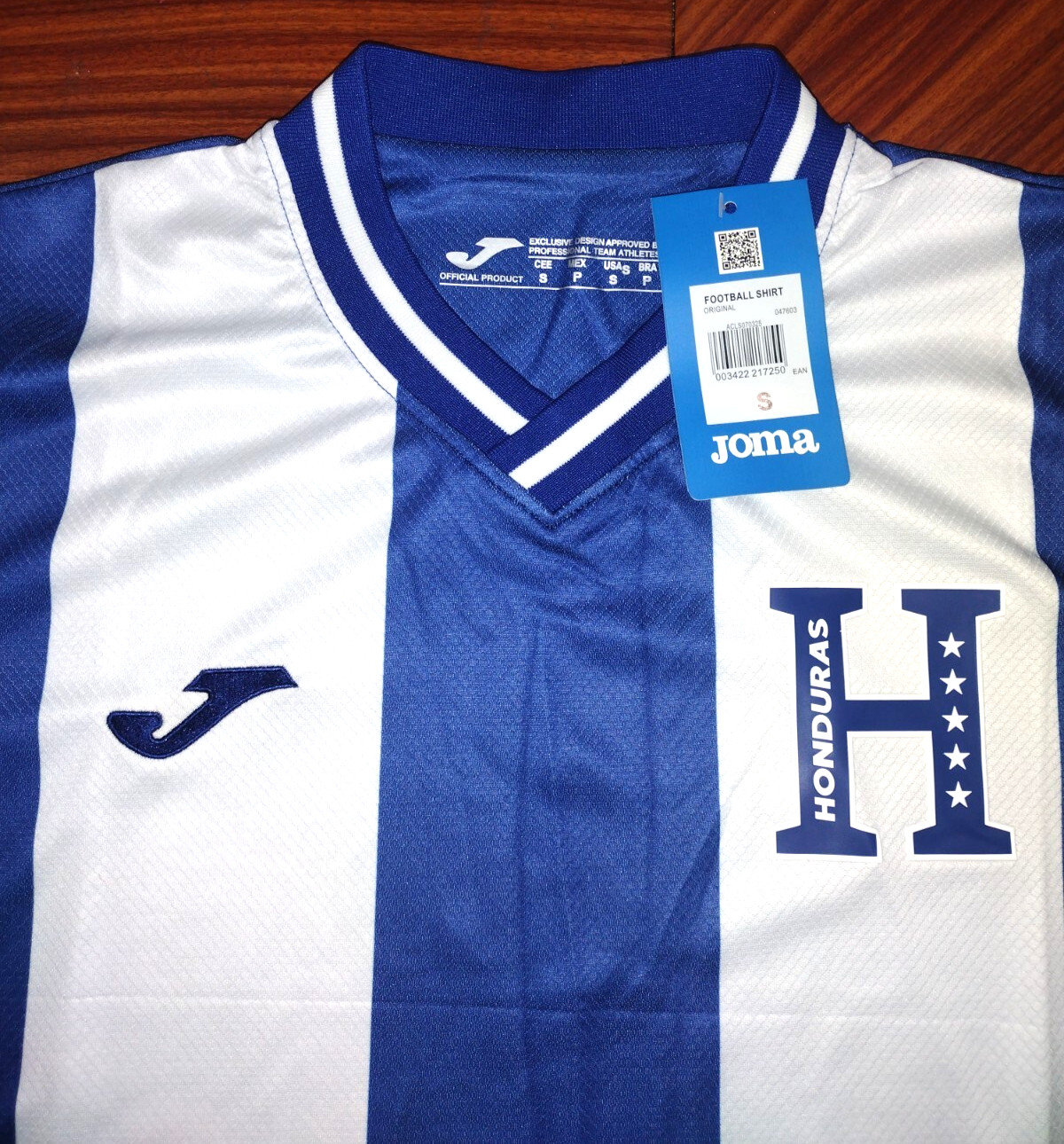 JOMA HONDURAS THIRD JERSEY 2024 WHITE/BLUE ALL SIZES AVAILABLE