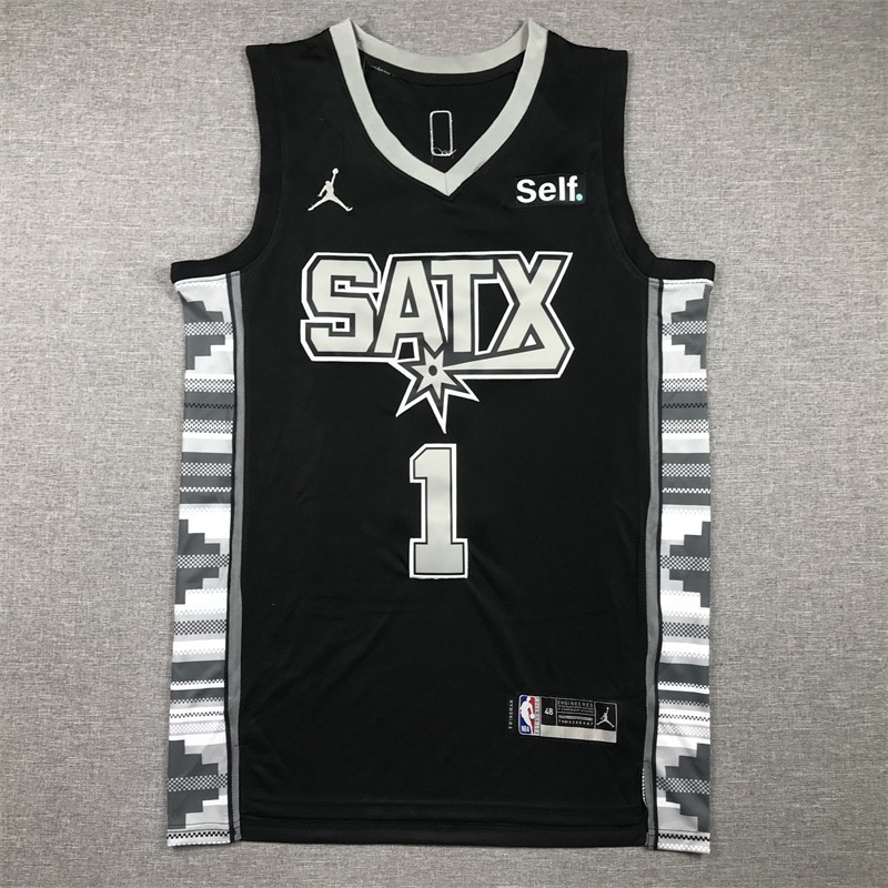 Duty-Free Victor #1 Wembanyama Men’s Stitched Jersey 5 Colors