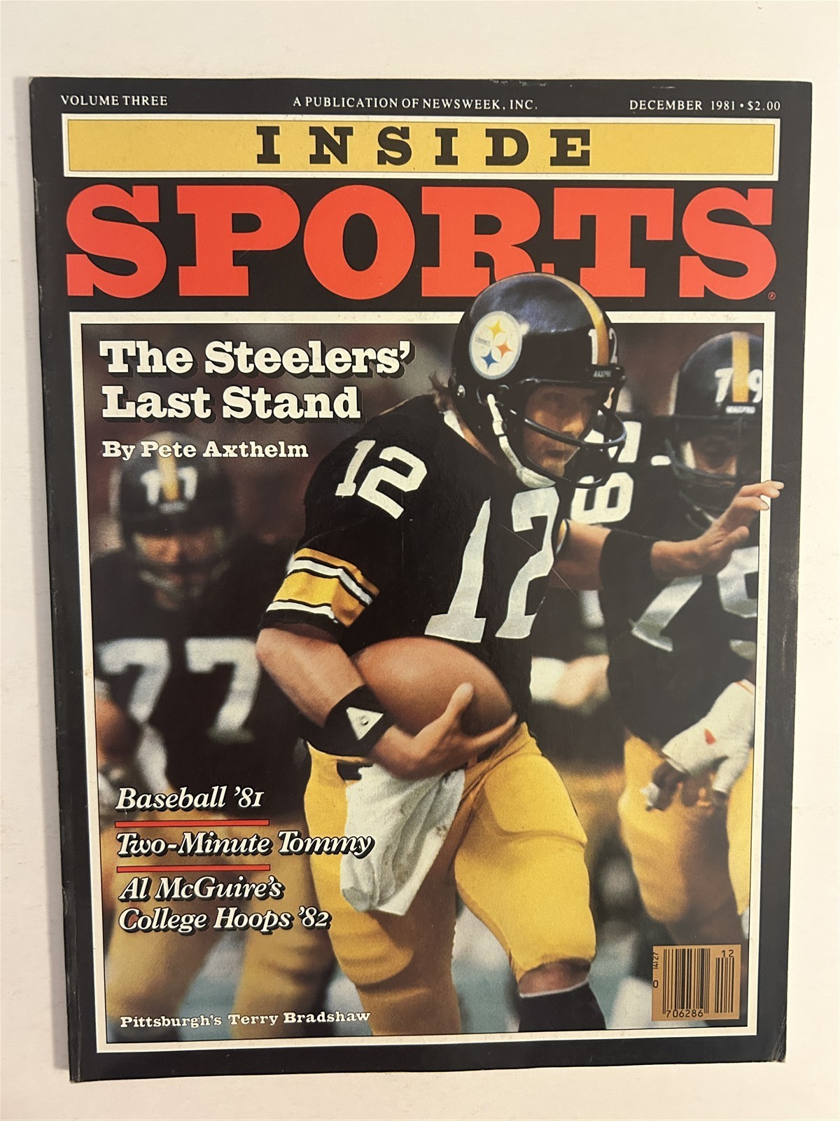 1981 INSIDE Sports PITTSBURGH Steelers TERRY BRADSHAW No Label THE LAST STAND