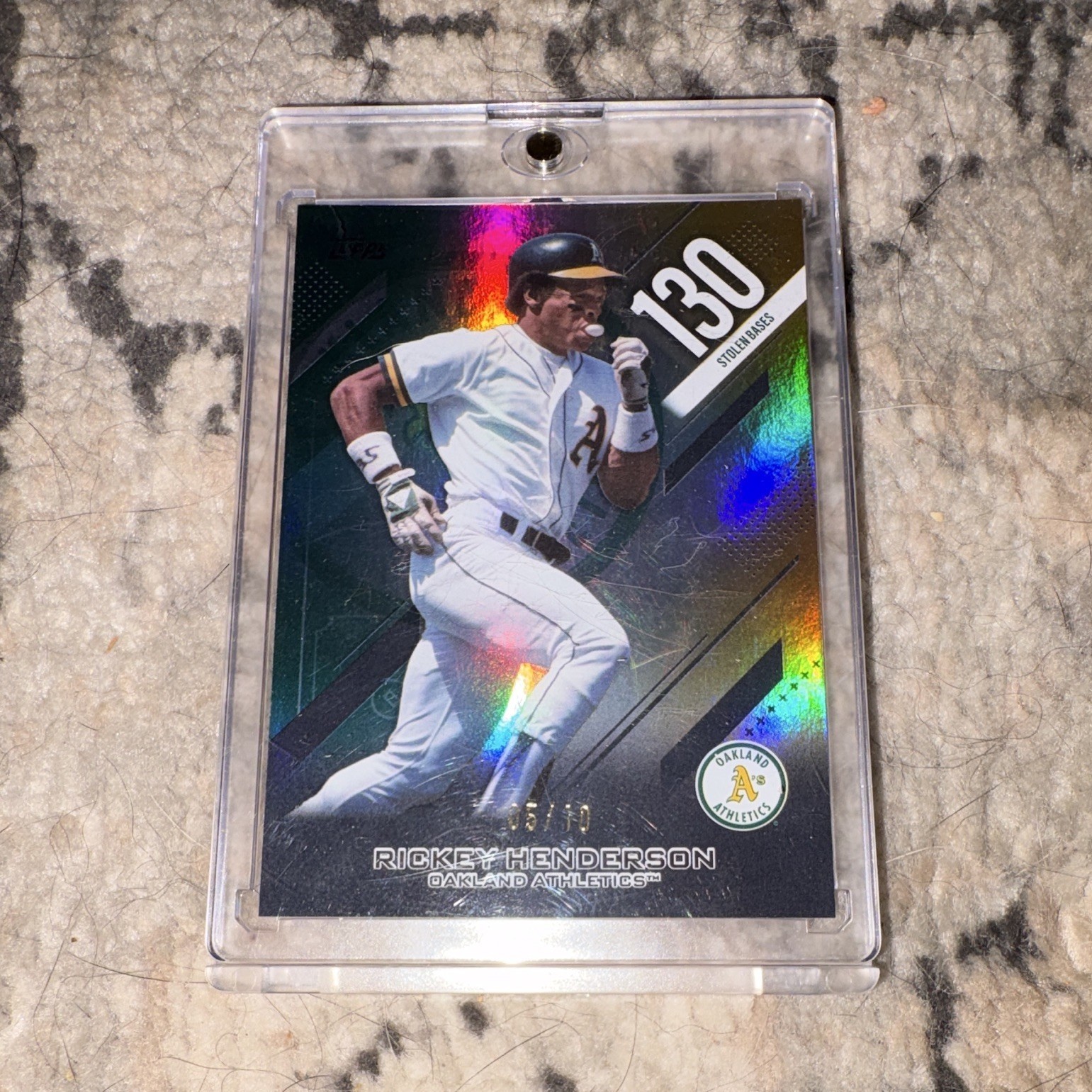 2026 Topps 130 Black Foil Rickey Henderson “Crooked Numbers” CN-2 #/10