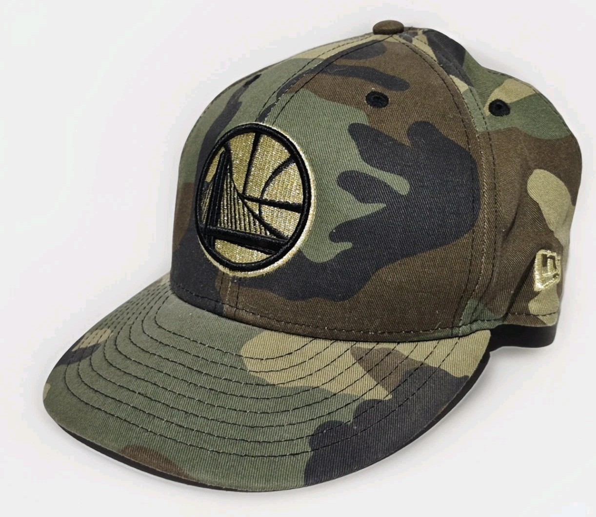 NEW ERA GOLDEN STATE WARRIORS CAMOUFLAGE CAMO NBA WESTERN CONFE SNAPBACK HAT CAP